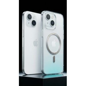Coque Crystal Transparente Magnetique iPhone 15 Compatible MagSafe Dos PC Rigide Bumper TPU Souple