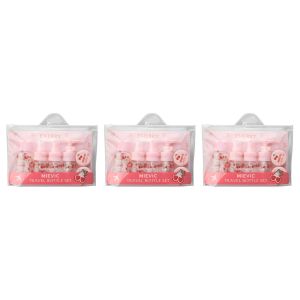 MIEVIC Lot de 3 - Set de Flacons de Voyage "Cherry Babe" - Design Cerise Rose - Pour Cosmétiques et Liquides -