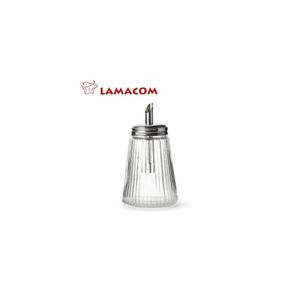 Lamacom Sucrier doseur en verre avec couvercle INOX, Flacon verseur po