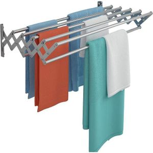 120 cm Séchoir Mural Extensible pour Linge et Serviettes