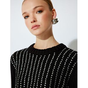 Koton pull brodé - Noir