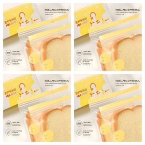 Lot de 4 - Sachets Alimentaires Refermables avec Fermeture Zip - Transparents - Pour Conservation et Organisation - 16cm x 14cm
