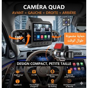 camera voiture surveillance 1080P Enregistreur securité Dashcam Retroviseur