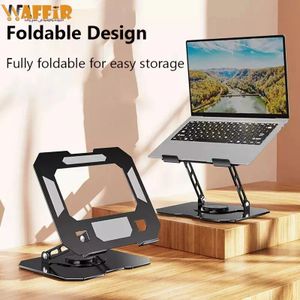 Support de Tablette Réglable en Aluminium pour Bureau Rotation 360° Noir