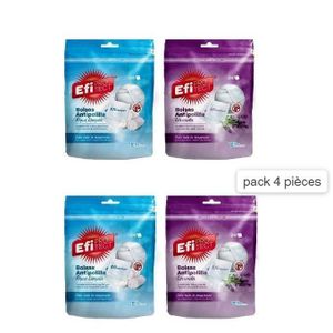 EFIPROTECT lot de 4 Sachets antimites, parfum lavande et linge propre, 96 pièces