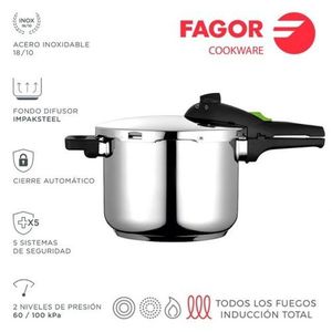 Fagor CLASSIC 10 Cocotte Minute 10 Litres en INOX 18/10 Autocuiseur Qualité  Espagnole à prix pas cher