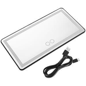 Miroir éclairant pour voiture avec fixation pratique