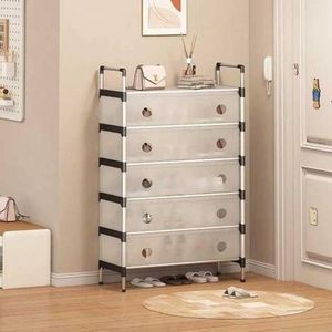 Meuble 6 couches pour chaussures, étagère de rangement, diaphragme anti-poussière porte de dortoir