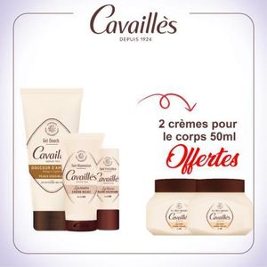 Cavailles Pack Hydratation : Gel Douche Amande Douce + Crème Mains + Baume À Lèvres = 2 Crèmes Corps 50Ml Offertes