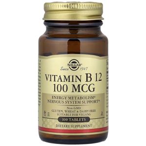 Solgar Solgar, Vitamin B12, 100 mcg, 100 Tablets