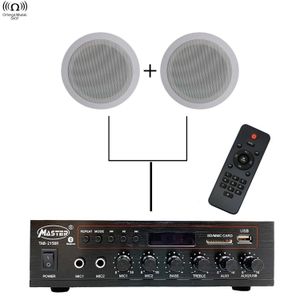 Master Pack Sonorisation : Ampli TAB 215 BR + 2 Enceintes Plafond CSL 624 (10W, Bluetooth & Télécommande)