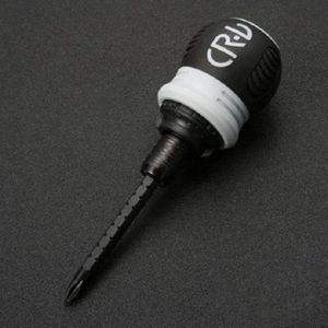 Cru Mini tournevis à cliquet magnétique fendu, tête de lit à double usage