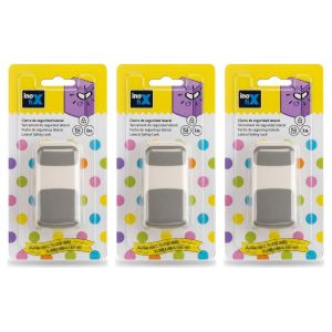 Lot de 3 - Fermeture De Sécurité Latérale - Système Anti-Ouverture - Pour Bébé et Enfants - Blanc et Gris