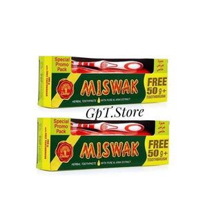 Dabur miswak Pack Dentifrice Miswak à base de poudre de Siwak & herbes naturelles (120g+50g) X2+2 Bosses à Dents