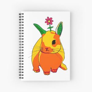 flower bunny (digital version) Spiral Notebook Bloc note