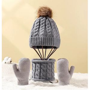 Generic Ensemble de Bonnet et cache cou Unisexe - Chapeau d'hiver tricoté  avec Fourrure à prix pas cher