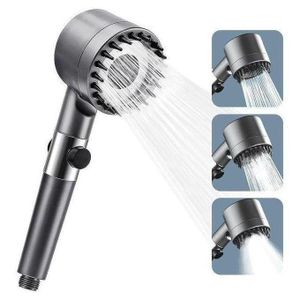 Douche de massage multifonctionnelle - ensemble de pommeau de douche à main haute pression - interrupteur à
