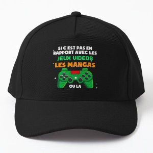casquette personnalisée Si C'est Pas Du Manga Jeux Vidéo Cadeau Ado Gamer  casquette noire unique