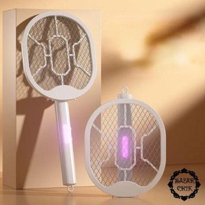 Raquette Électrique Anti-Insectes Rechargeable – Anti-Moustiques Portable Efficace