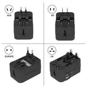 Adaptateur de prise universel,convertisseur de  voyage,CE,Amérique,Europe,Kr,AU,EU vers US,UK,USA,Afrique du - Black-Prise  suisse