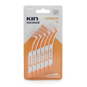 Lot de 2 - Kin Brossette Interdentaire Supermicro - Nettoyage Efficace - 6 Unités 0.7mm