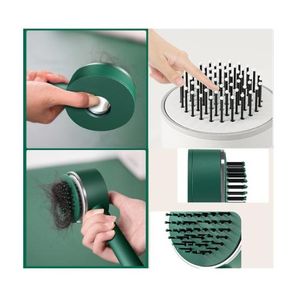 Brosse à cheveux portable et autonettoyant-peigne démêlant antistatique à coussin d'air(Couleur aléatoire)
