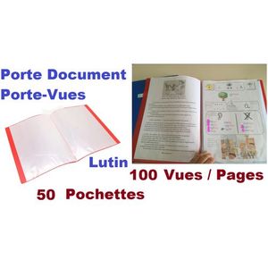 Porte-vue polypro 30 pochettes plastiques - lutin 60 vues vert