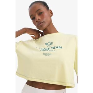 Defacto T-shirt Femme en coton - Jaune - E3597AX.