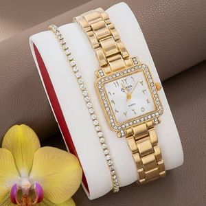 Montre Style ثنائي ساعة وسوار ريفييرا