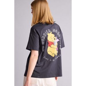 Defacto Winnie The Pooh Licensed Oversize Fit Crew Neck Printed Short Sleeve T-Shirt