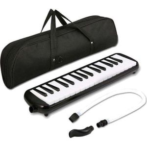 Melodica Flûte à clavier en tube piano 32 touches avec pochette noir