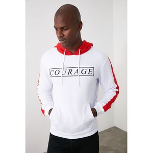 Trendyol Collection White Men's Printed Sweatshirt TMNAW21SW0624/