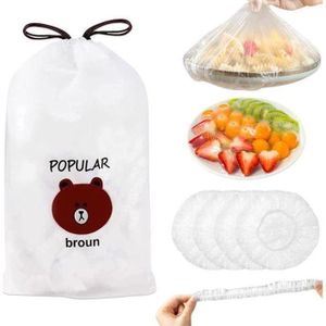 Lot de 100 Sacs de Conservation Alimentaire Réutilisables – Élastiques & Extensibles – Fermeture Hermétique & Anti-Fuite