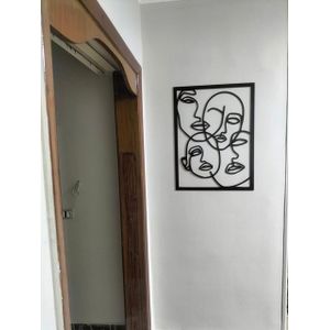 Tableau Mural en Métal - Couple Artistique - Décoration Murale 50 × 30 cm