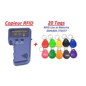 Generic Lecteur et copieur RFID,125KHz,13.56MHz,Progremmeur USB,NFC  intelligent,10 fréquences à prix pas cher