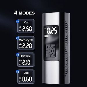 مضخة هواء لنفخ الإطارات مع ضوء LED لقياس الضغط الرقمي