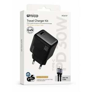 Chargeur secteur GaN 30W USB-C et câble Type-C 1 m