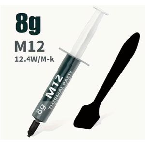 Pâte Thermique M-12 Performance Pâte de Graisse Thermique Conductrice 12,4 W/MK pour Processeur CPU GPU Refroidisseur Ventilateur de Refroidissement , Composé Résistant à la Température, Amateurs de PC Gaming