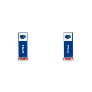 Panneau - Signalisation Sécurité - Accès Interdit - Bleu 21x7.5 Cm