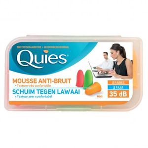 Quies QUIES PROTECTION AUDITIVE ANTI-BRUITS FORTS - 3PAIRES EN MOUSSE