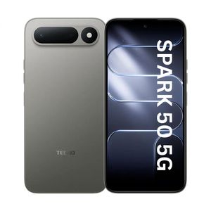 Tecno Spark 50 5G+ NFC - 6,7'' (128Go / RAM 6GB jusqu'à 12 Go) Mediatek Dimensity 6400 5G+ (6 nm) - 6500MAh/45W - Titanium Grey