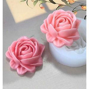 Moule de bougie en silicone parfumé en forme de grande fleur de rose 3D