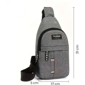 Sac Bandoulière Homme Sport & Urbain – Poche Écouteurs – Grande Capacité