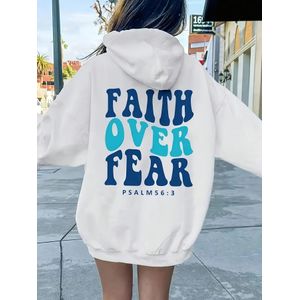 Pull chaud pour femme 2026 avec imprimé lettre, sweat à capuche ample et tendance, décontracté pour l'automne/hiver, doux