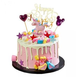 Decoration Gateau Anniversaire,17 pièces Joyeux Anniversaire Cake Topper,Cake  Topper gâteau d'anniversaire,Happy Birthday