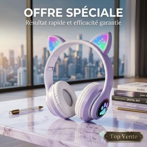 Casque Bluetooth Enfant AXFEE – Écouteurs Sans Fil avec Microphone, LED Colorées et Audio Stéréo pour Tablette et Smartphone