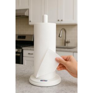 Porte-rouleau de papier essuie-tout en plastique, avec base antidérapante - pour cuisine, salle de bain, maison