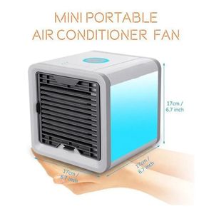 Mini Climatiseur Mobile, Refroidisseur d'aire 3 en 1 Ventilateur Climatiseur  3 Vitesses Climatiseur Portable Personnel