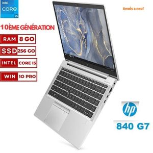 Pc hp Portable ELITEBOOK 840 G7 -10810U- 10EME GENERATION i5-10éme -8GB- 256GB SSD- FHD - À NEUF