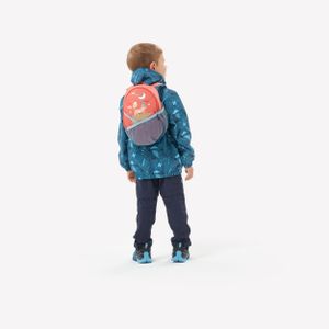 Sac à Dos Enfant Randonnée 5L - Motif Renard & Lune - Pour Enfants 2-5 Ans - Orange